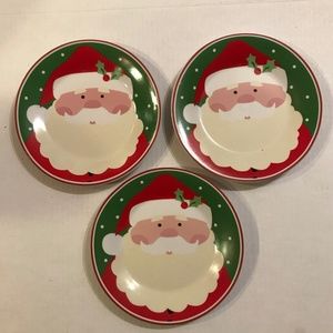 3 Gibson Santa Claus Plates 7.25”